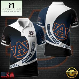 NCAA Auburn Tigers Team Polo Shirt Custom Your Name
