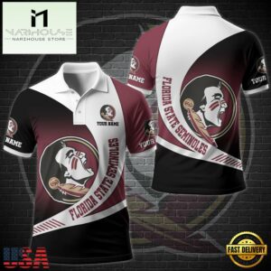NCAA Florida State Seminoles Team Polo Shirt Custom Your Name
