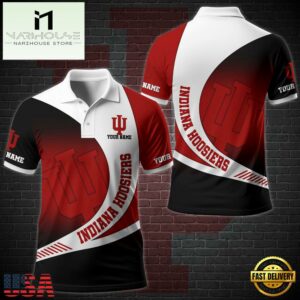 NCAA Indiana Hoosiers Team Polo Shirt Custom Your Name