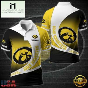 NCAA Iowa Hawkeyes Team Polo Shirt Custom Your Name