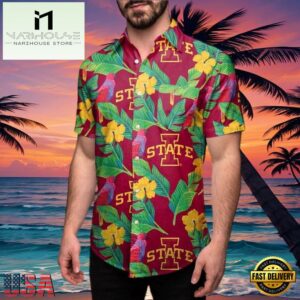 NCAA Iowa State Cyclones Floral New Design Hawaiian Shirt