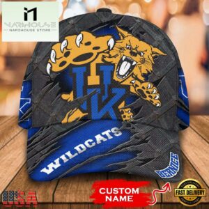 NCAA Kentucky Wildcats 3D Mascot Custom Baseball Cap