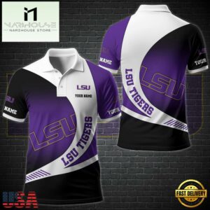 NCAA LSU Tigers Team Polo Shirt Custom Your Name