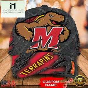 NCAA Maryland Terrapins 3D Mascot Custom Baseball Cap