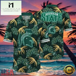 NCAA Michigan State Spartans Lush Greenery New Design Hawaiian Shirt