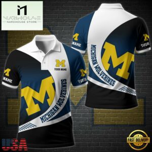 NCAA Michigan Wolverines Team Polo Shirt Custom Your Name