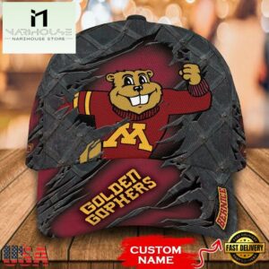 NCAA Minnesota Golden Gophers 3D Mascot Custom Baseball Cap