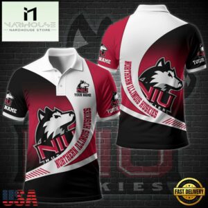 NCAA Northern Illinois Huskies Team Polo Shirt Custom Your Name