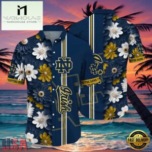 NCAA Notre Dame Fighting Irish Floral New Design Hawaiian Shirt