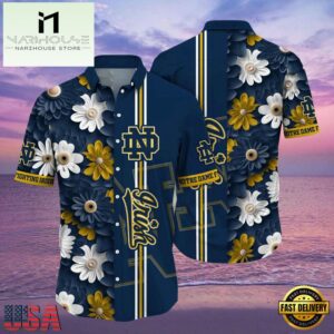 NCAA Notre Dame Fighting Irish Floral New Design Hawaiian Shirt