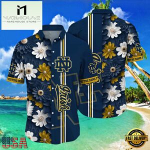 NCAA Notre Dame Fighting Irish Floral New Design Hawaiian Shirt