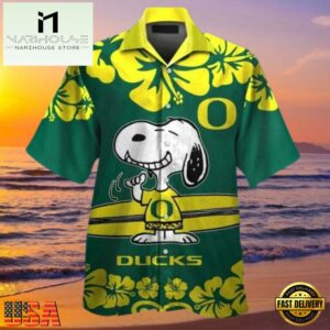 NCAA Oregon Ducks Snoopy New Design Hawaiian Shirt