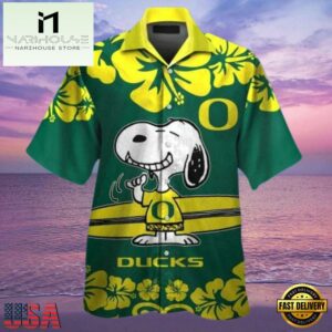 NCAA Oregon Ducks Snoopy New Design Hawaiian Shirt