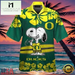 NCAA Oregon Ducks Snoopy New Design Hawaiian Shirt