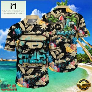 NCAA Purdue Boilermakers New Design Hawaiian Shirt , Gift For NCAA Fans 7 NCAA Purdue Boilermakers New Design Hawaiian Shirt