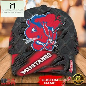 NCAA SMU Mustangs 3D Mascot Custom Baseball Cap