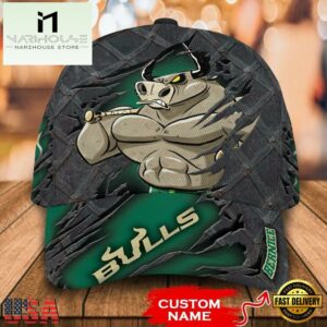 NCAA South Florida Bulls 3D Mascot Custom Baseball Cap