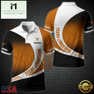 NCAA Texas Longhorns Team Polo Shirt Custom Your Name