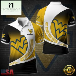 NCAA West Virginia Mountaineers Team Polo Shirt Custom Your Name