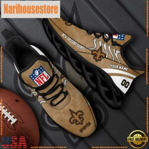 New Orleans Saints NFL Clunky Shoes For Fans Custom Name And Number