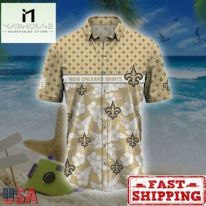New Orleans Saints NFL Palm Leaves Hawaiian Shirt