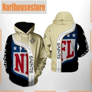 New Orleans Saints NFL Team 3D Printed Hoodie Zipper Hoodie