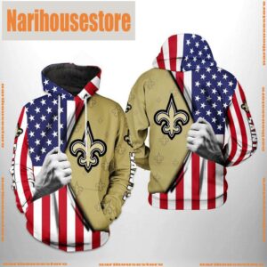 New Orleans Saints NFL US Flag Team 3D Printed Hoodie