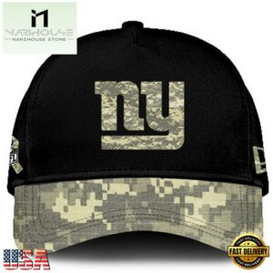 New York Giants 2024 Salute to Service Club Black Camo Cap Gift For Veteran