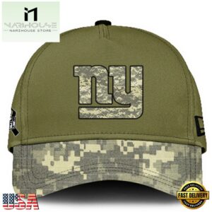 New York Giants 2024 Salute to Service Club Green Camo Cap Gift For Veteran