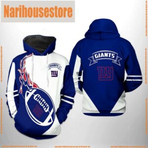 New York Giants NFL Classic 3D Printed Hoodie Zipper Hoodie