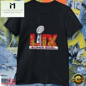 NFL 2025 Super Bowl LIX Football Logo Unisex T Shirt Black