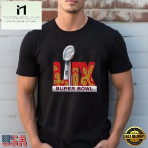 NFL 2025 Super Bowl LIX Football Logo Unisex T Shirt Black
