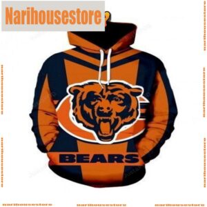 Nfl American Football Cool Chicago Bears Pullover Zippered Hoodies Custom