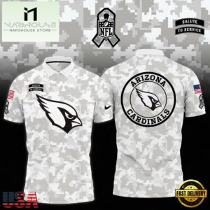 NFL Arizona Cardinals Camo 2024 Salute to Service Polo Shirt