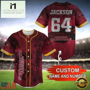 NFL Arizona Cardinals Personalized Baseball Jersey, Football Team Design Jersey Shirt