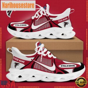 NFL Atlanta Falcons Blue White Stripes Logo Custom Clunky Max Soul Shoes