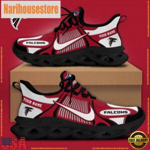 NFL Atlanta Falcons Blue White Stripes Logo Custom Clunky Max Soul Shoes