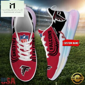NFL Atlanta Falcons Custom Rainbow Atmospheric Cushion Running Shoes, Women's Sneaker