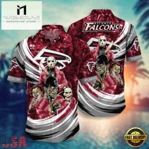 NFL Atlanta Falcons Halloween Horror Movies Summer Hawaiian Shirts