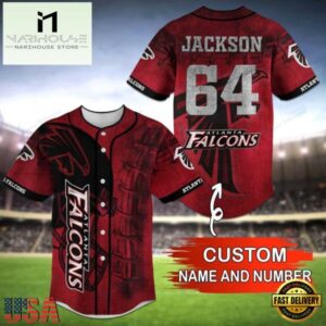 NFL Atlanta Falcons Personalized Baseball Jersey, Football Team Design Jersey Shirt