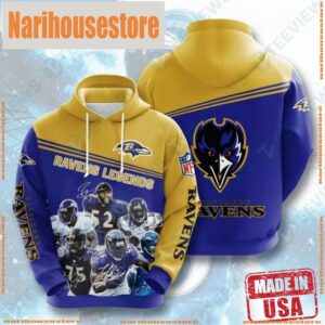Nfl Baltimore Ravens 3D Puff Print Hoodie