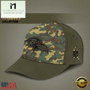 NFL Baltimore Ravens Arctic Camo 2024 Salute to Service Baseball Cap