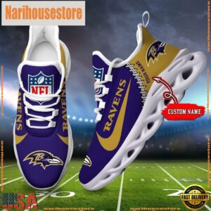 NFL Baltimore Ravens Custom Name Max Soul Shoes Gift For Fans