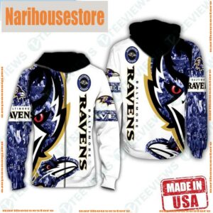NFL Baltimore Ravens Fan Pullover And Zippered Hoodie Shirt