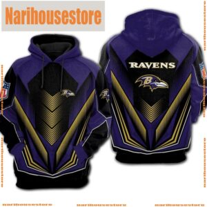 Nfl Baltimore Ravens Fullover Hoodie For Fan Newest Design 3D Hoodie