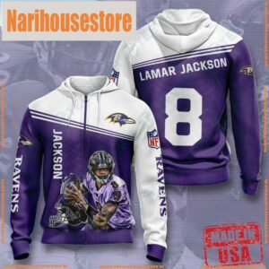 Nfl Baltimore Ravens Lamar Jackson 3D Printed Hoodies