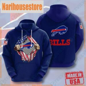 Nfl Buffalo Bills 3D Puff Print Hoodie