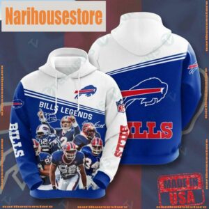 Nfl Buffalo Bills 3D Zip Up Hoodie