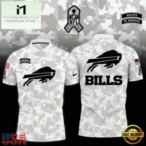 NFL Buffalo Bills Camo 2024 Salute to Service Polo Shirt