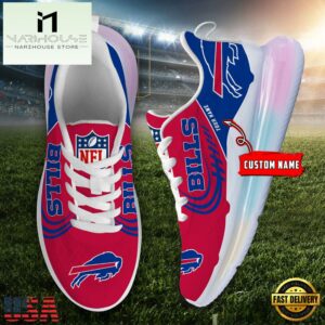 NFL Buffalo Bills Custom Rainbow Atmospheric Cushion Running Shoes, Women's Sneaker